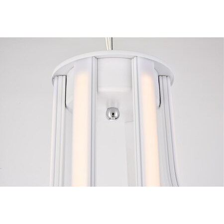 Elegant Lighting Dahlia 3 Light In White Pendant 5105D18WH
